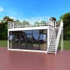 prefab container house with glass