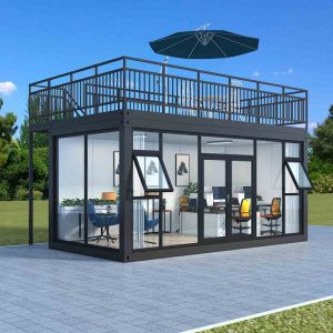 glass prefab container house